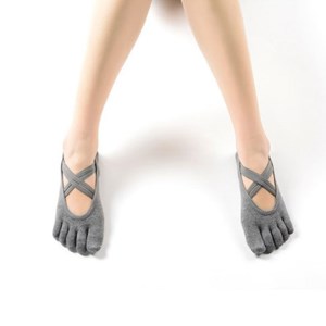 Fünf Zehen Yoga Socken mit Straps