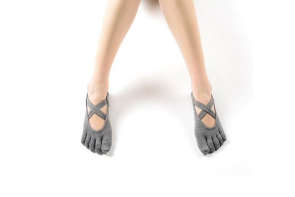 Fünf Zehen Yoga Socken mit Straps